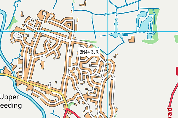 BN44 3JR map - OS VectorMap District (Ordnance Survey)