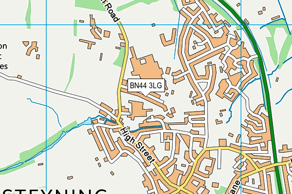 BN44 3LG map - OS VectorMap District (Ordnance Survey)