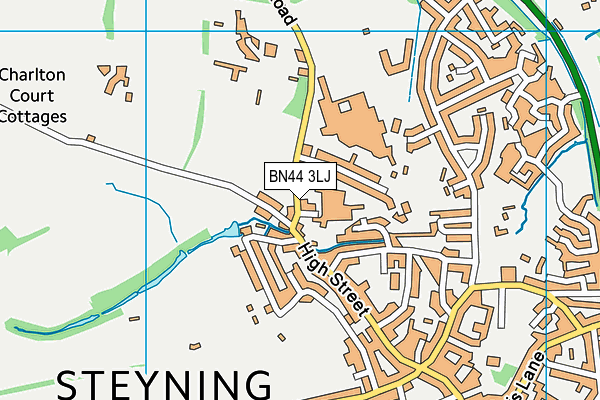 BN44 3LJ map - OS VectorMap District (Ordnance Survey)