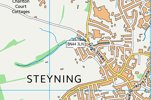 BN44 3LN map - OS VectorMap District (Ordnance Survey)