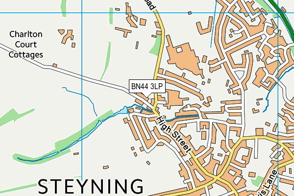 BN44 3LP map - OS VectorMap District (Ordnance Survey)