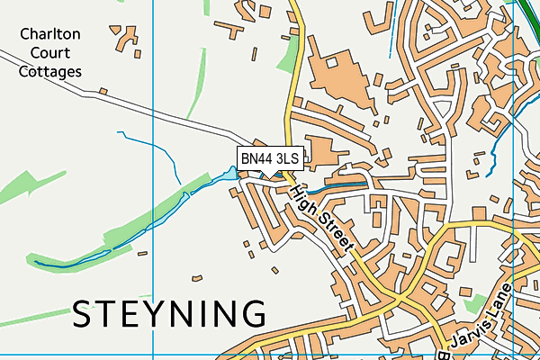 BN44 3LS map - OS VectorMap District (Ordnance Survey)