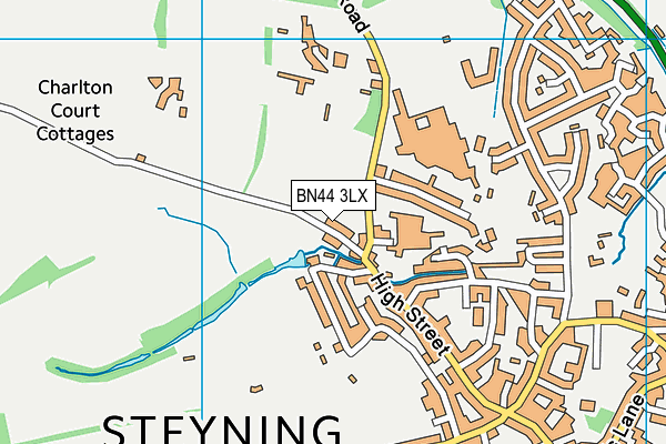 BN44 3LX map - OS VectorMap District (Ordnance Survey)