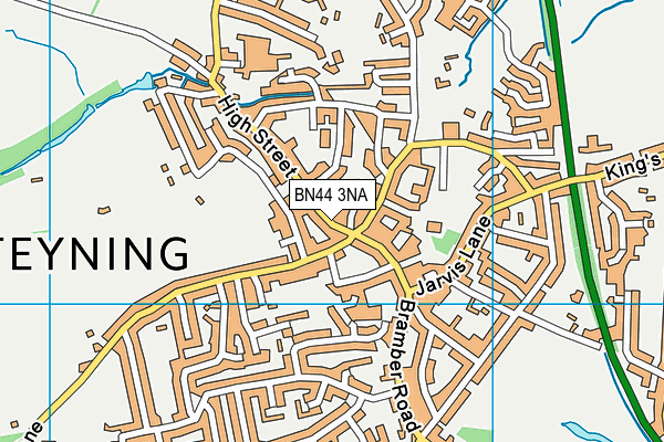 BN44 3NA map - OS VectorMap District (Ordnance Survey)