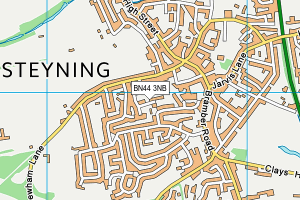 BN44 3NB map - OS VectorMap District (Ordnance Survey)