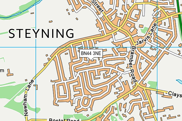 BN44 3NE map - OS VectorMap District (Ordnance Survey)
