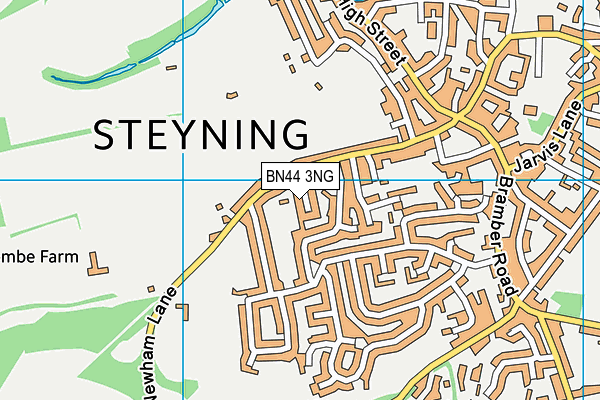 BN44 3NG map - OS VectorMap District (Ordnance Survey)