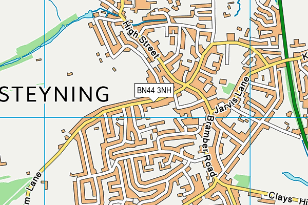 BN44 3NH map - OS VectorMap District (Ordnance Survey)