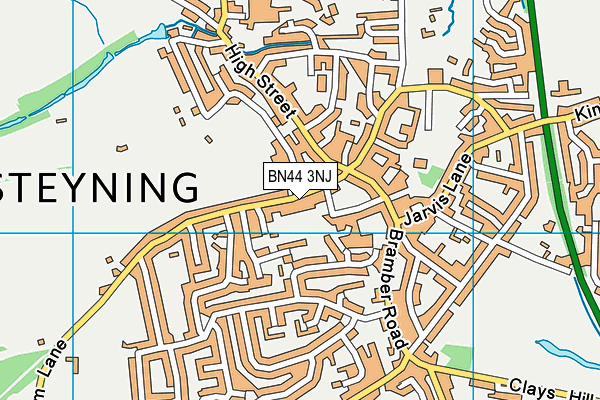BN44 3NJ map - OS VectorMap District (Ordnance Survey)