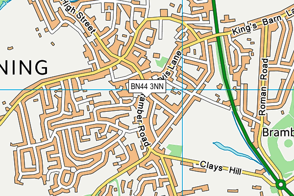 BN44 3NN map - OS VectorMap District (Ordnance Survey)