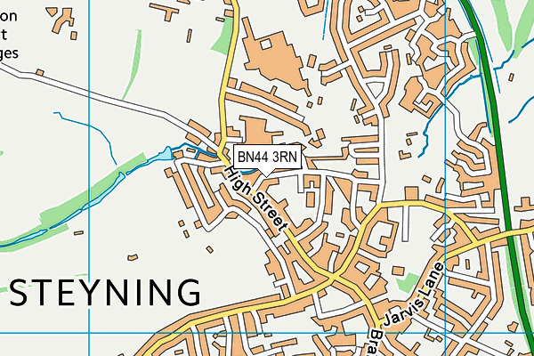 BN44 3RN map - OS VectorMap District (Ordnance Survey)