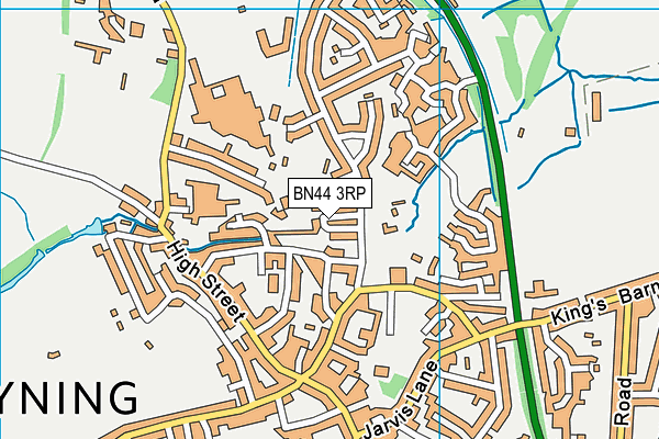 BN44 3RP map - OS VectorMap District (Ordnance Survey)