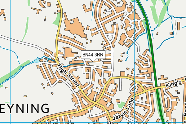 BN44 3RR map - OS VectorMap District (Ordnance Survey)