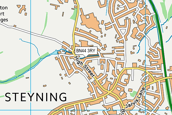 BN44 3RY map - OS VectorMap District (Ordnance Survey)