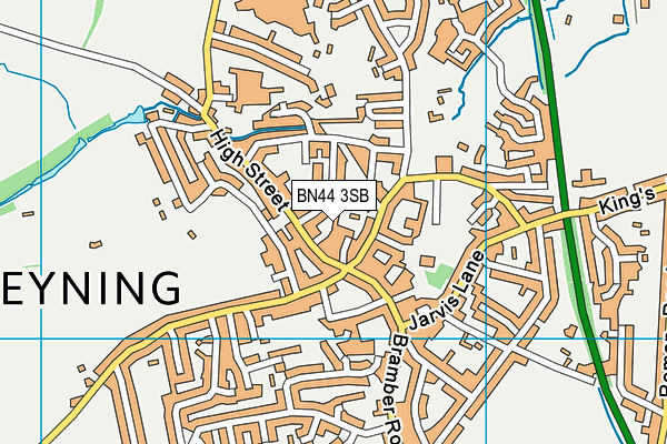 BN44 3SB map - OS VectorMap District (Ordnance Survey)