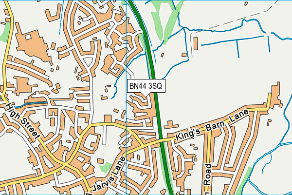 BN44 3SQ map - OS VectorMap District (Ordnance Survey)