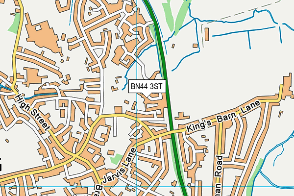BN44 3ST map - OS VectorMap District (Ordnance Survey)