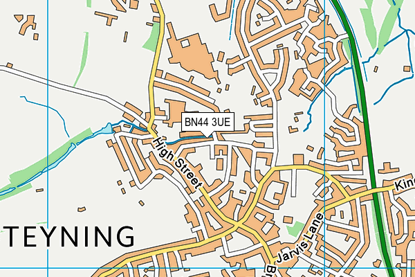 BN44 3UE map - OS VectorMap District (Ordnance Survey)