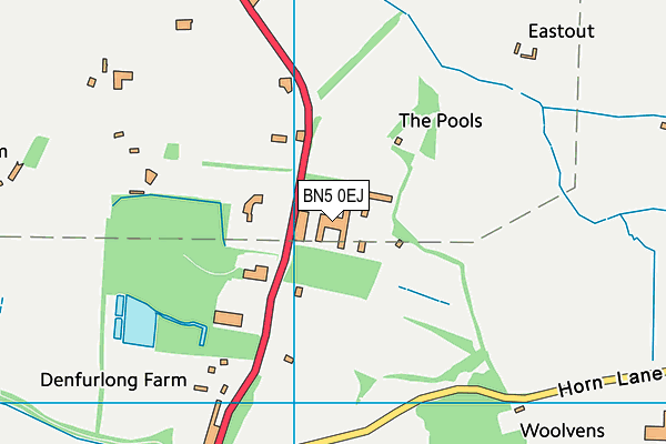 BN5 0EJ map - OS VectorMap District (Ordnance Survey)