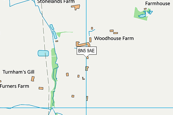 BN5 9AE map - OS VectorMap District (Ordnance Survey)