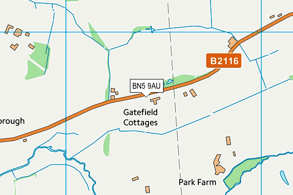 BN5 9AU map - OS VectorMap District (Ordnance Survey)