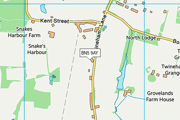 BN5 9AY map - OS VectorMap District (Ordnance Survey)