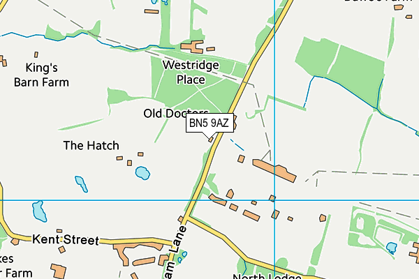BN5 9AZ map - OS VectorMap District (Ordnance Survey)