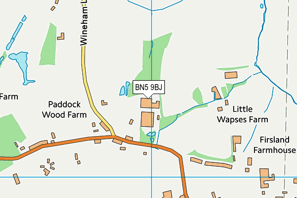 BN5 9BJ map - OS VectorMap District (Ordnance Survey)
