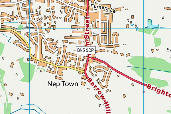 BN5 9DP map - OS VectorMap District (Ordnance Survey)