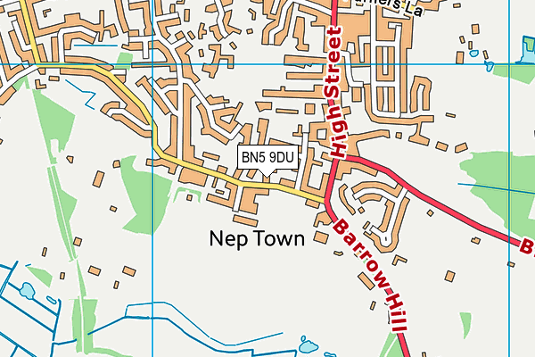 BN5 9DU map - OS VectorMap District (Ordnance Survey)