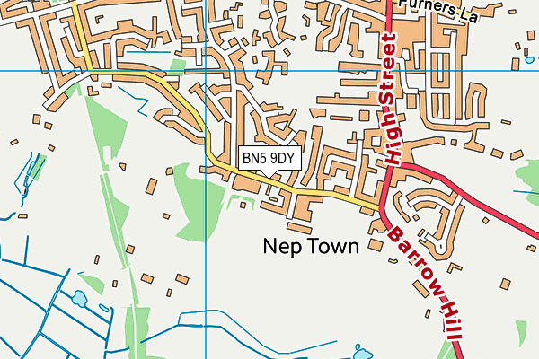 BN5 9DY map - OS VectorMap District (Ordnance Survey)