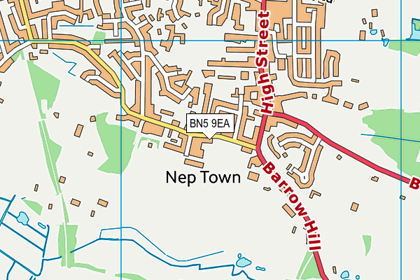 BN5 9EA map - OS VectorMap District (Ordnance Survey)