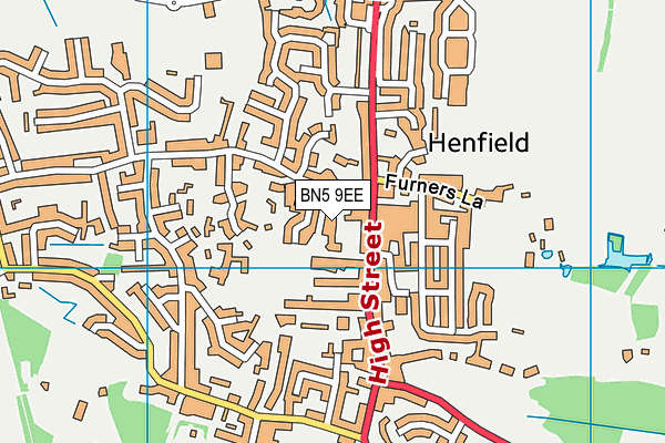 BN5 9EE map - OS VectorMap District (Ordnance Survey)