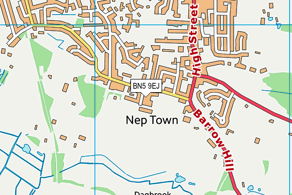 BN5 9EJ map - OS VectorMap District (Ordnance Survey)