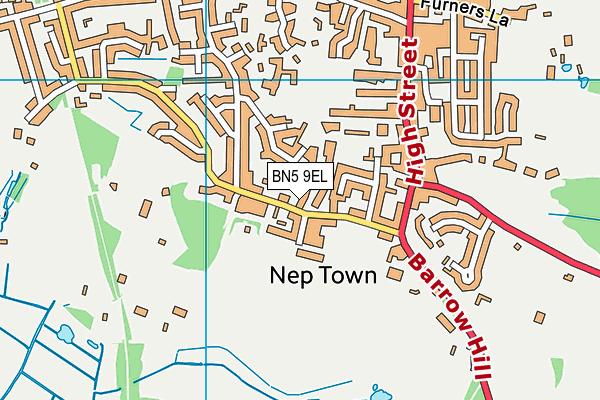 BN5 9EL map - OS VectorMap District (Ordnance Survey)