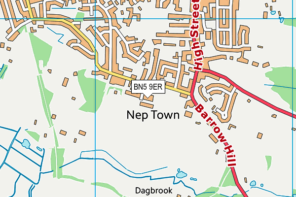 BN5 9ER map - OS VectorMap District (Ordnance Survey)