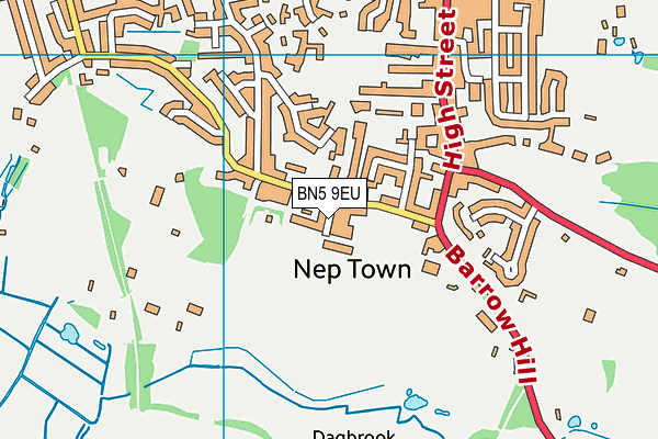 BN5 9EU map - OS VectorMap District (Ordnance Survey)