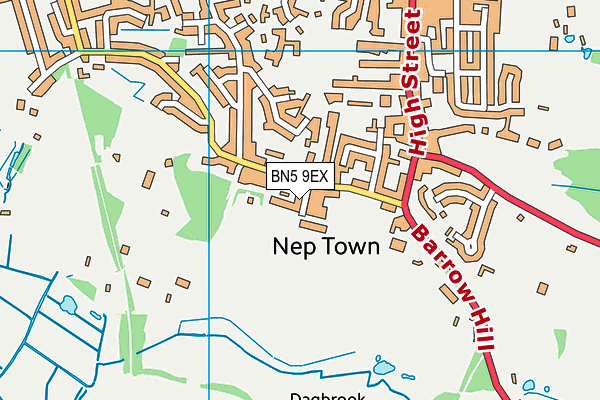 BN5 9EX map - OS VectorMap District (Ordnance Survey)