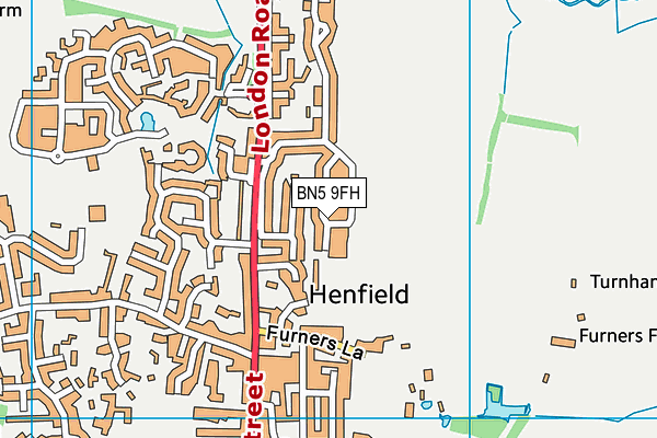 BN5 9FH map - OS VectorMap District (Ordnance Survey)