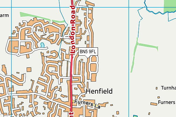 BN5 9FL map - OS VectorMap District (Ordnance Survey)