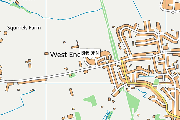 BN5 9FN map - OS VectorMap District (Ordnance Survey)