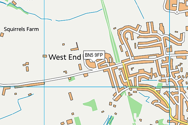 BN5 9FP map - OS VectorMap District (Ordnance Survey)