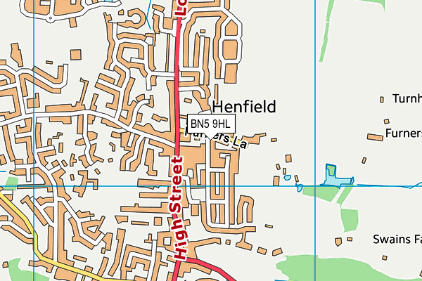 BN5 9HL map - OS VectorMap District (Ordnance Survey)