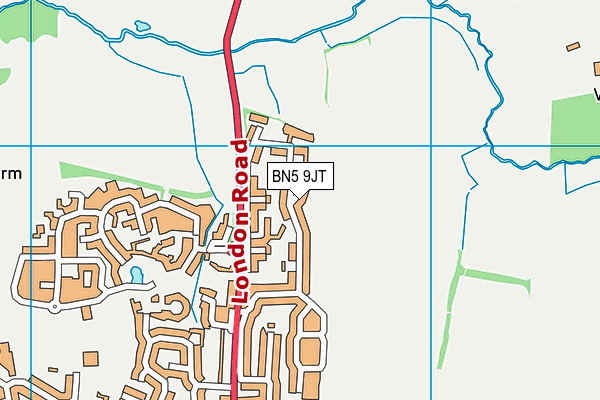 BN5 9JT map - OS VectorMap District (Ordnance Survey)
