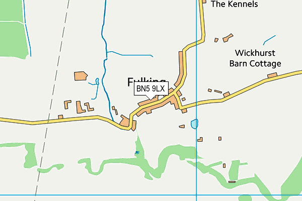 BN5 9LX map - OS VectorMap District (Ordnance Survey)