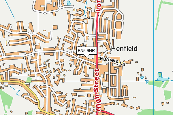 BN5 9NR map - OS VectorMap District (Ordnance Survey)