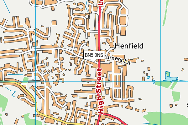 BN5 9NS map - OS VectorMap District (Ordnance Survey)