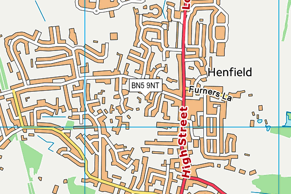 BN5 9NT map - OS VectorMap District (Ordnance Survey)