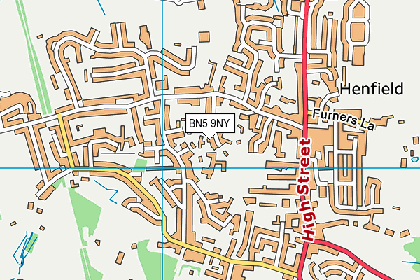 BN5 9NY map - OS VectorMap District (Ordnance Survey)