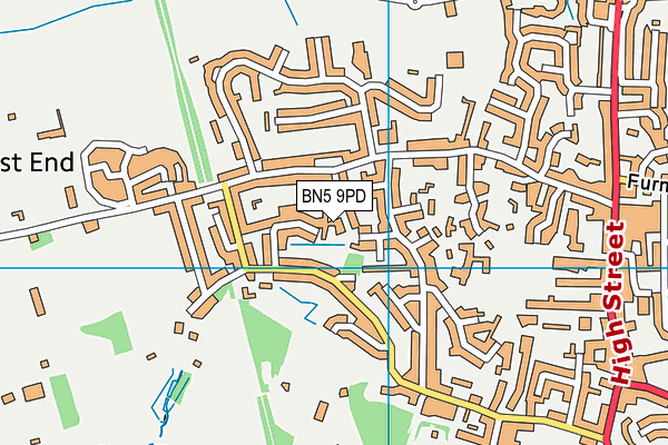 BN5 9PD map - OS VectorMap District (Ordnance Survey)